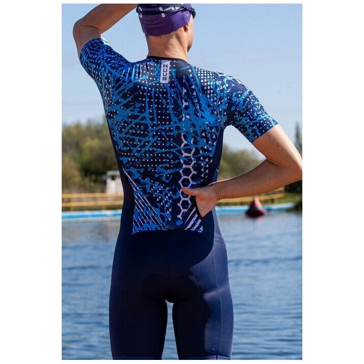 2026 HUUB Da Uomo Collage Tri Suit COLTSNB - Navy / Blue